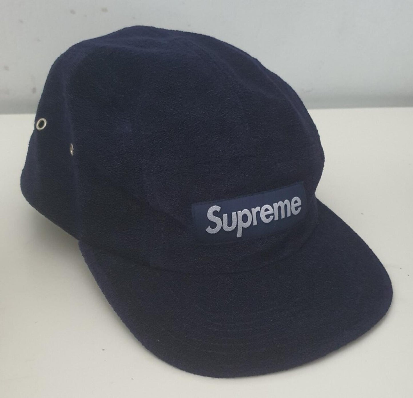 Supreme camp cap hat navy box logo Rare