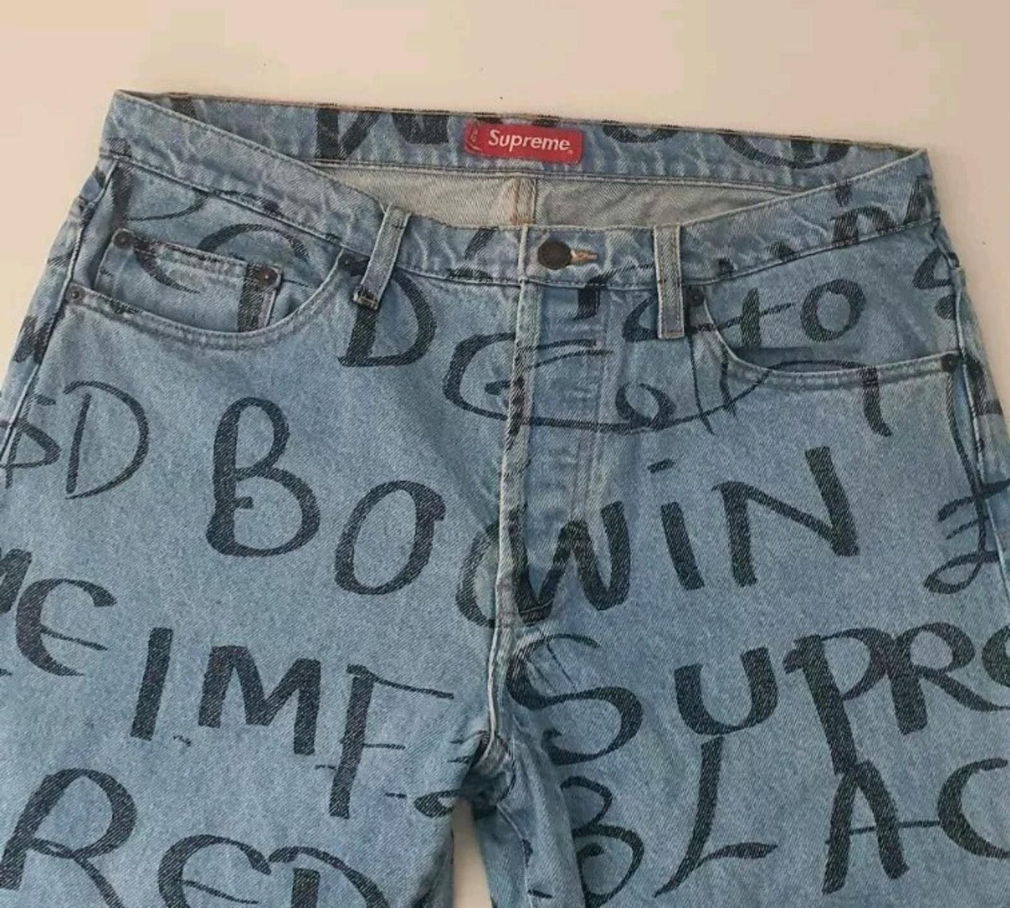 FW22 Supreme Black Ark Regular Jeans 32 W32 L32 blue denim