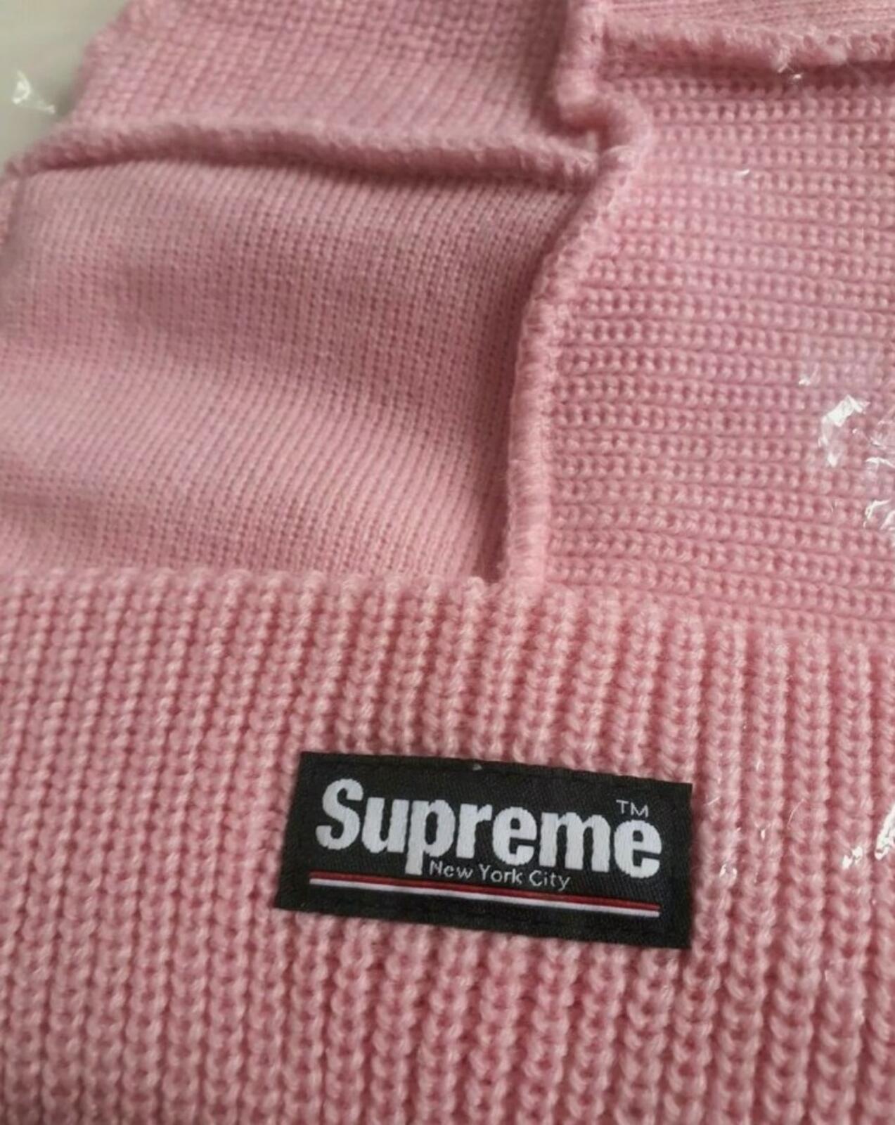 FW20 Supreme Paneled Seam pink beanie New with tag Unopened Hat