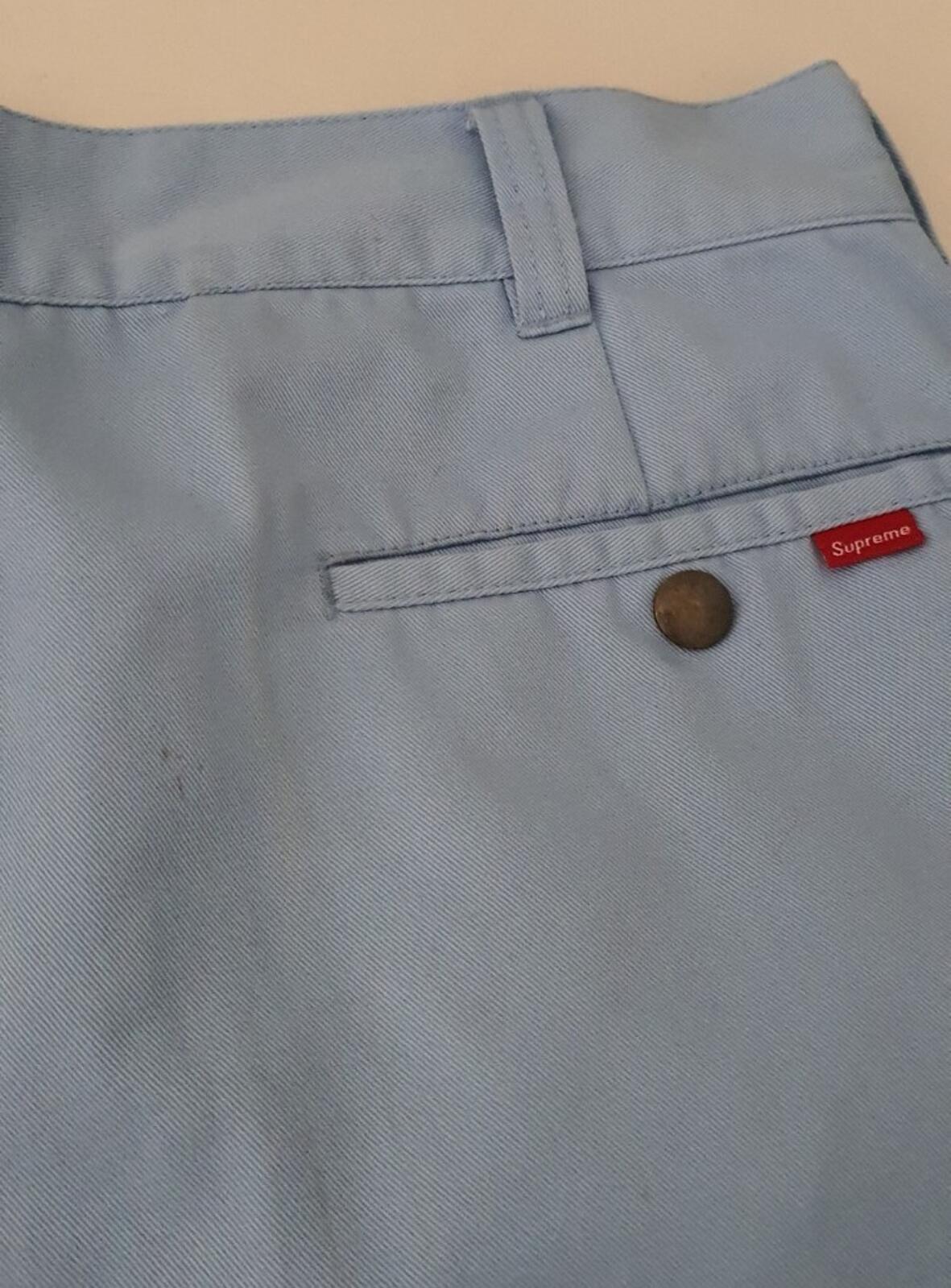 SS18 Supreme Work Pant talla 32 W32 L32 pantalones azul claro