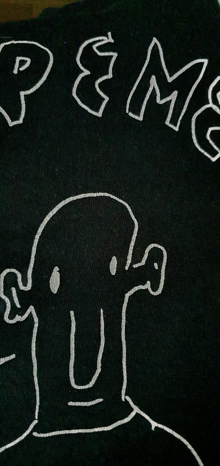 SS15 Supreme Daniel Johnston Pizza black tee size M medium T-shirt school Rare
