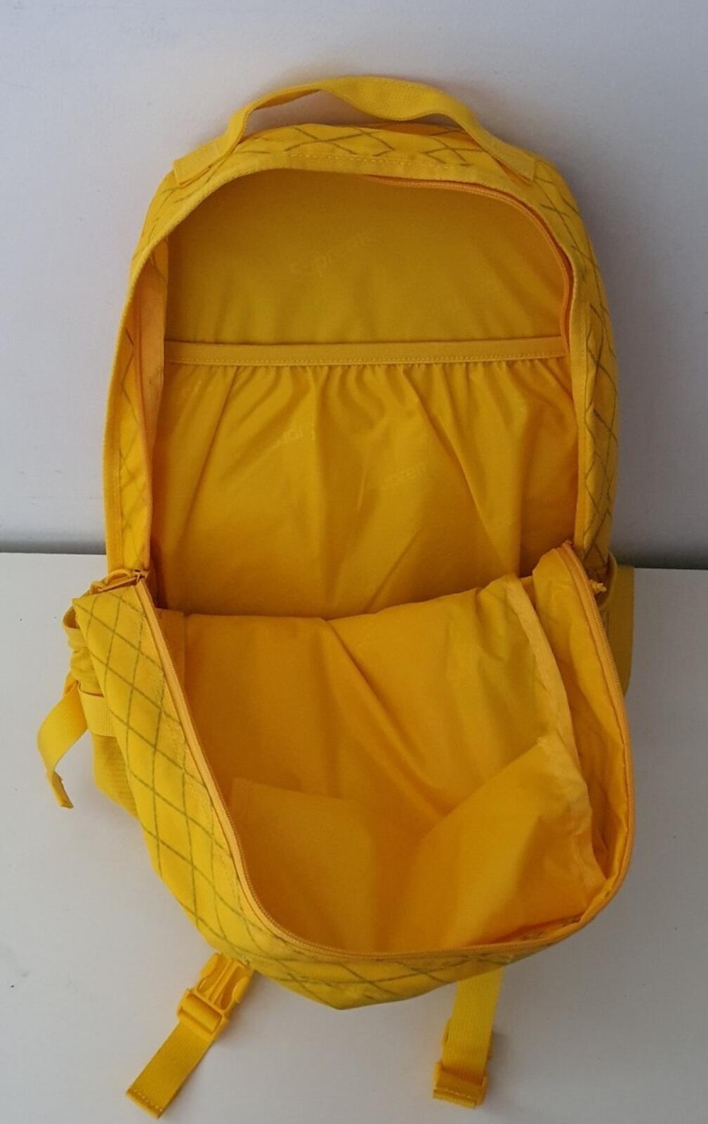 FW18 Supreme yellow backpack water and abrasion resistant box logo Bag Rucksack