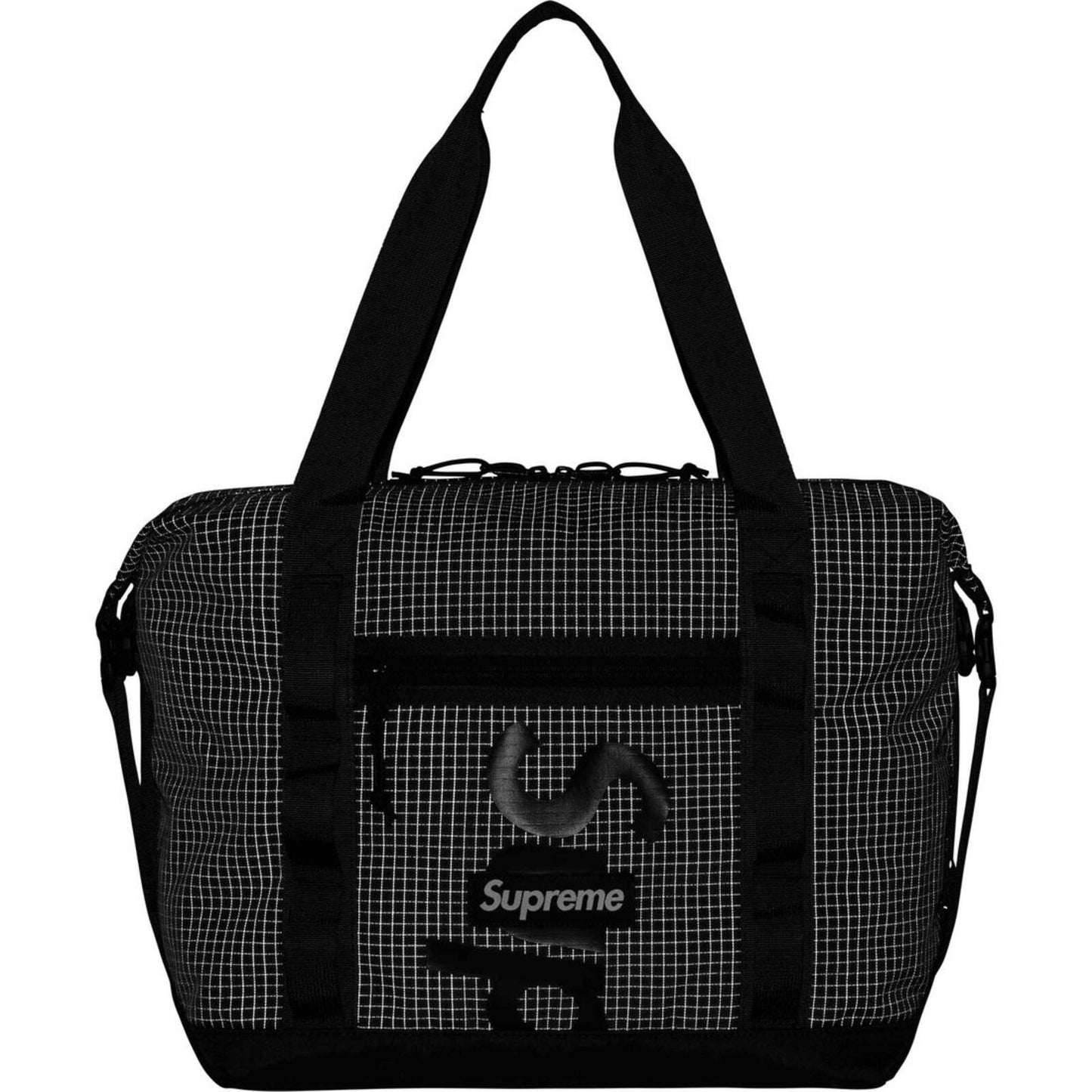SS24 Supreme tote bag water resistant nylon black duffle holdall