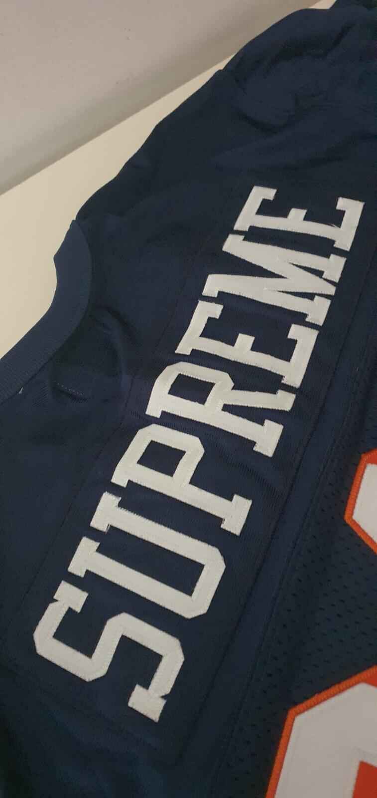 SS14 Supreme Championship Football Top Tee size L Navy t-shirt jersey Vintage