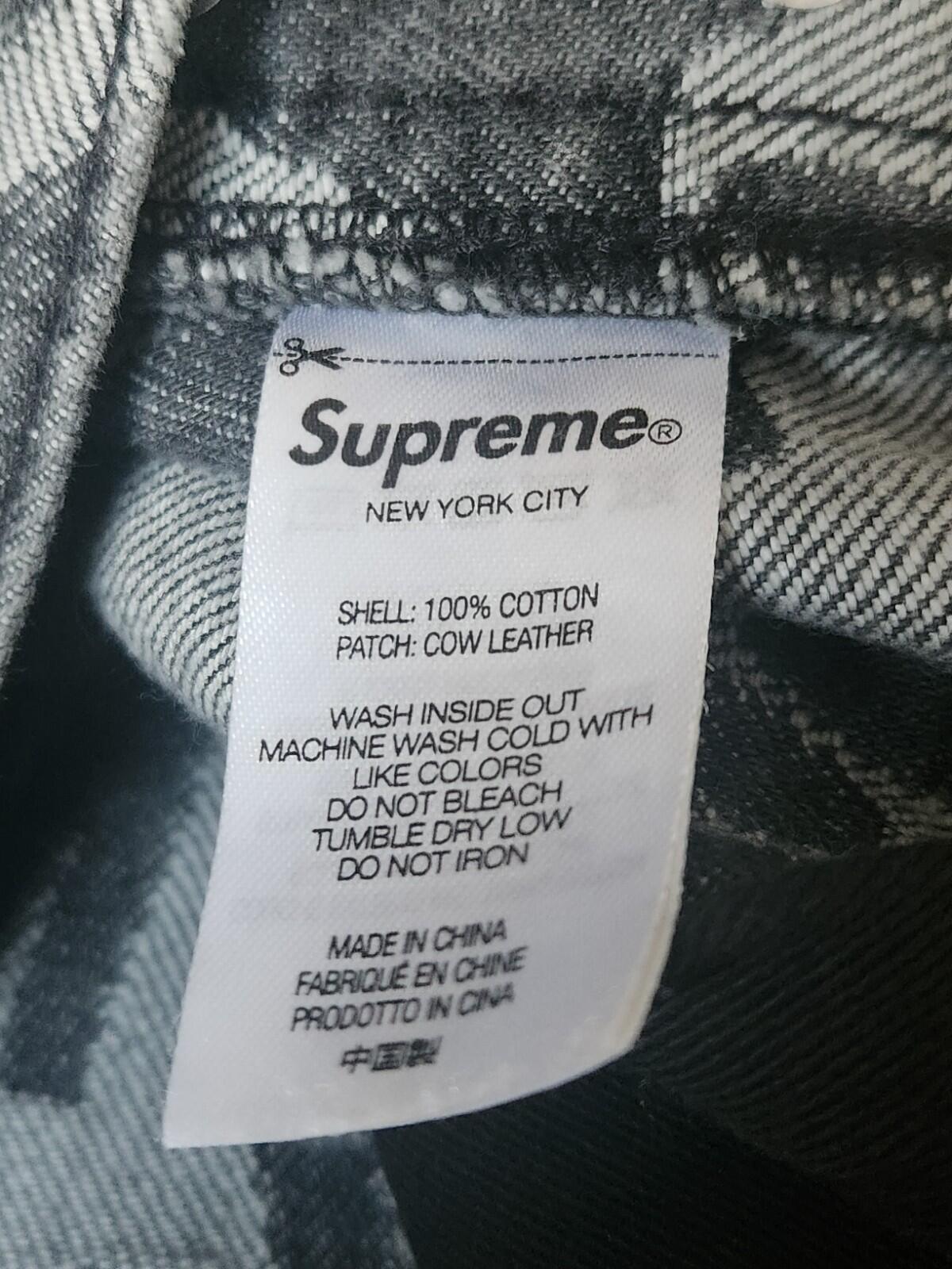 SS22 Supreme Fat Tip Jacquard Regular Jeans Black Size 32 W32 L31.5