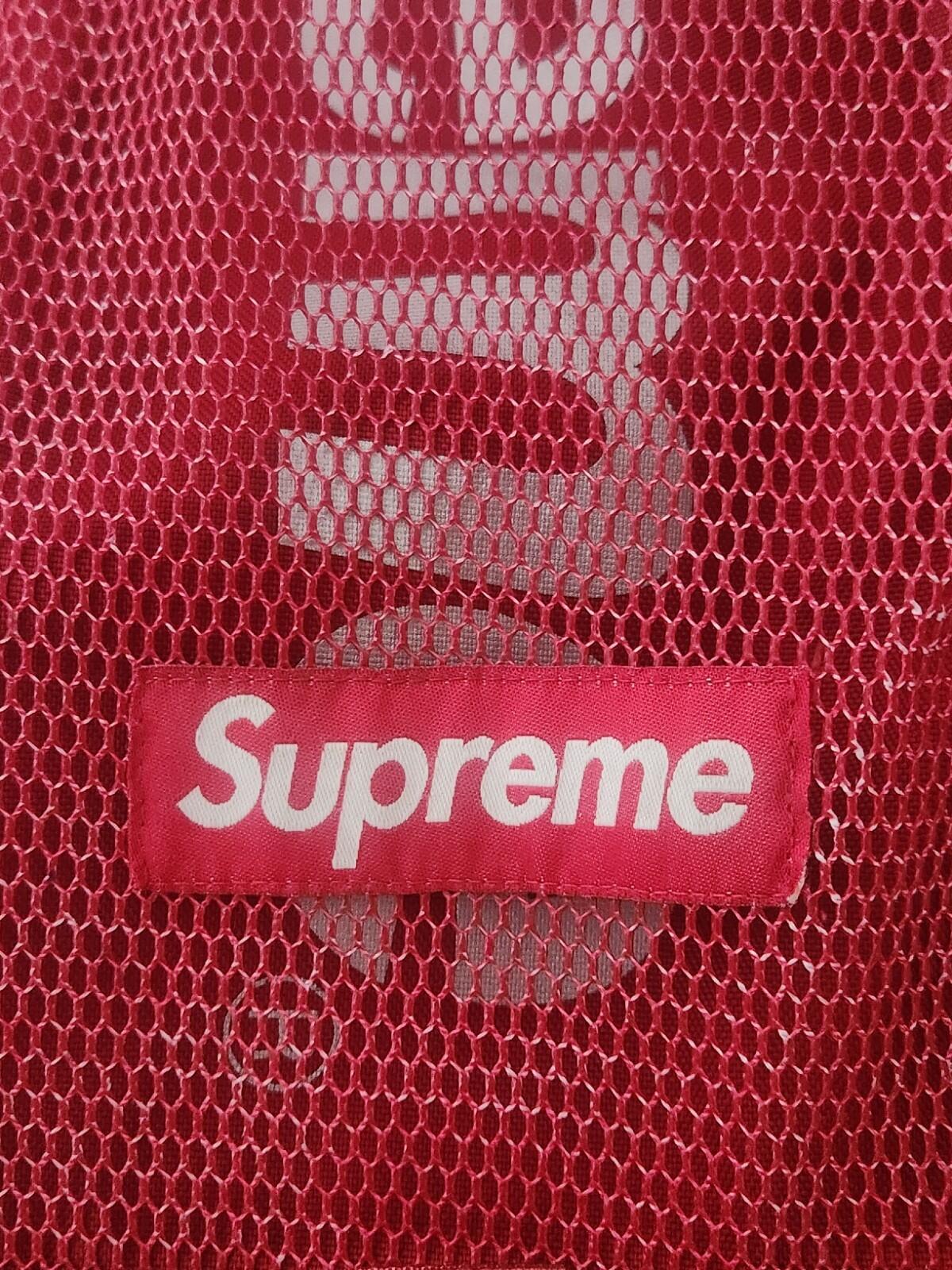 SS20 Supreme Rucksack Netztasche Dunkelrot