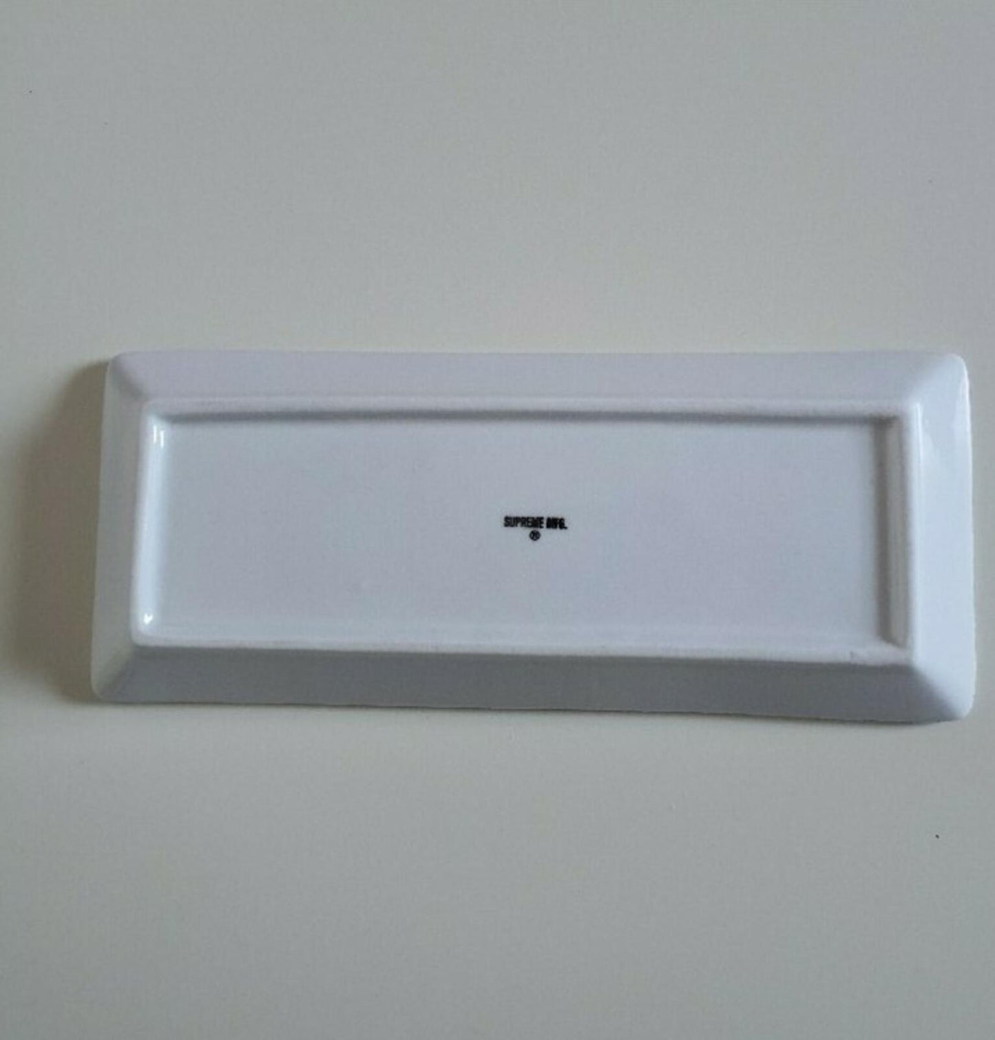 FW14 Supreme red box logo white ceramic tray ashtray Accessory Vintage 2014