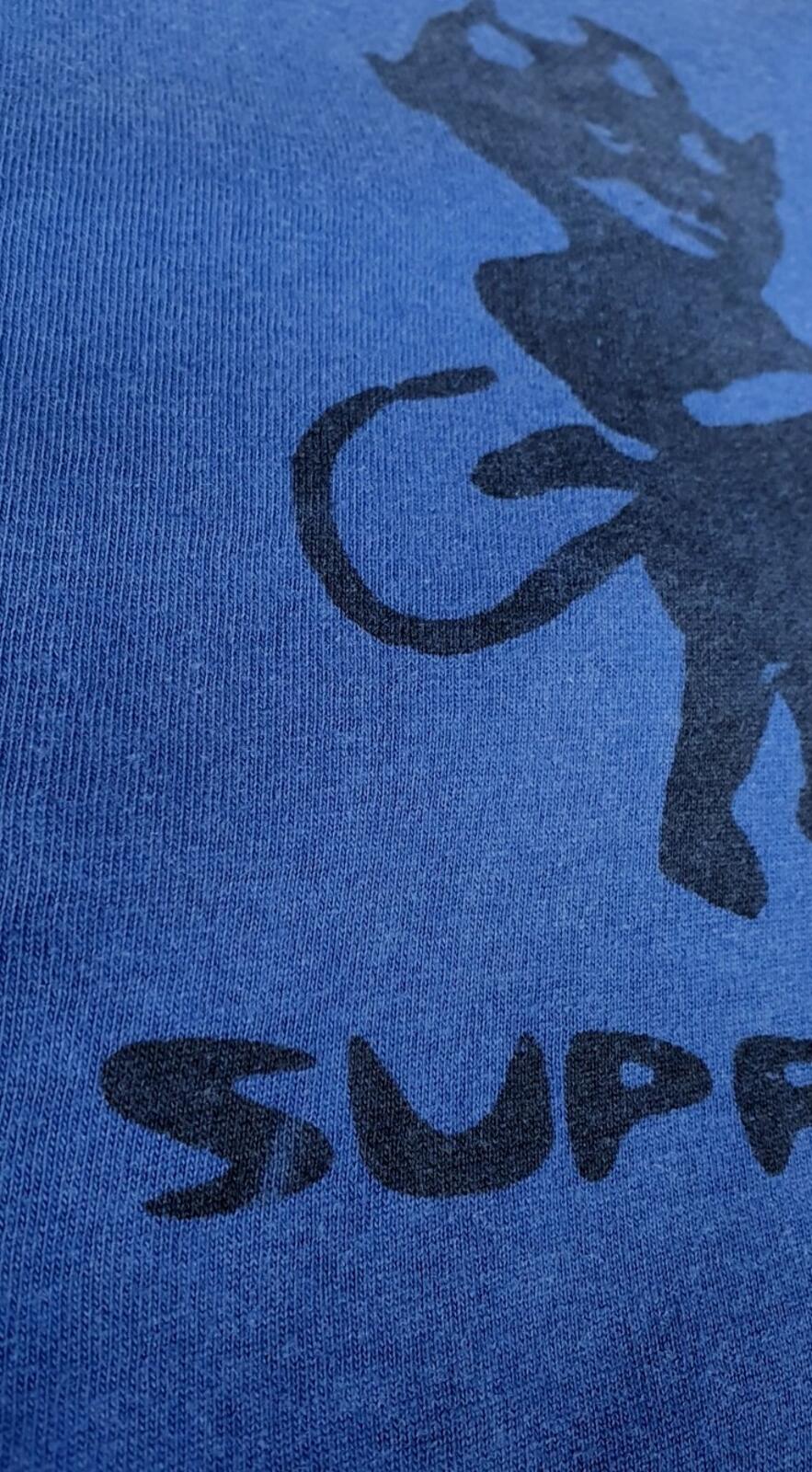 FW15 Supreme Devil heather royal tee size M medium T-shirt blue Rare