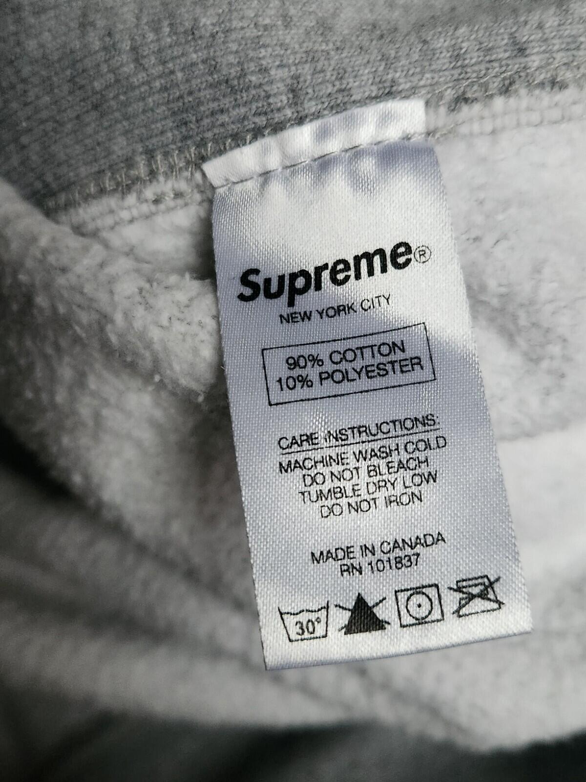 FW16 Supreme 3M Reflective Logo hooded sweatshirt Grey