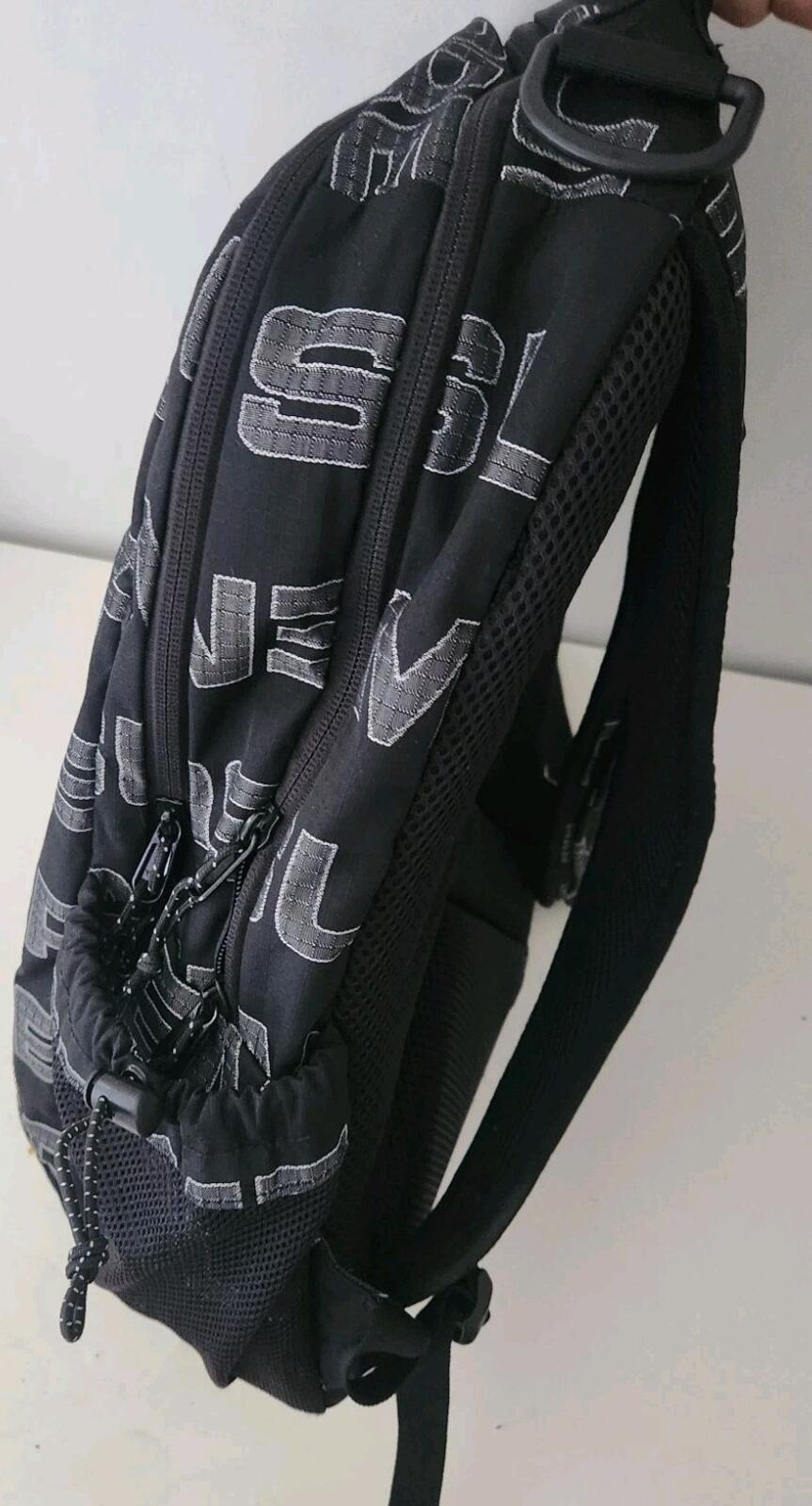 FW21 Supreme backpack Water Resistant  Rucksack Black Bag
