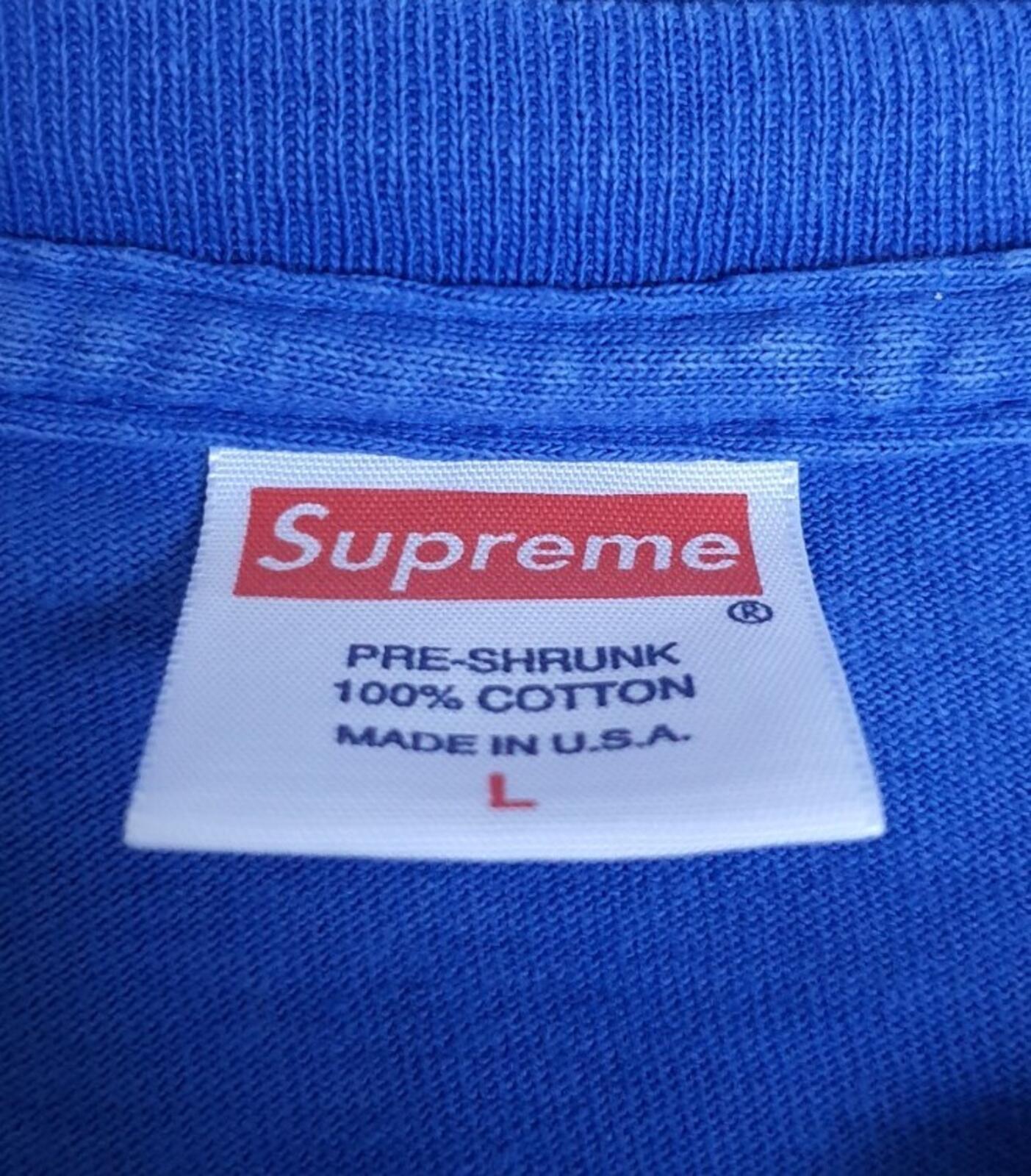 FW08 Supreme Chaos tee blue t-shirt L large vintage from 2008 anarchy Very Rare