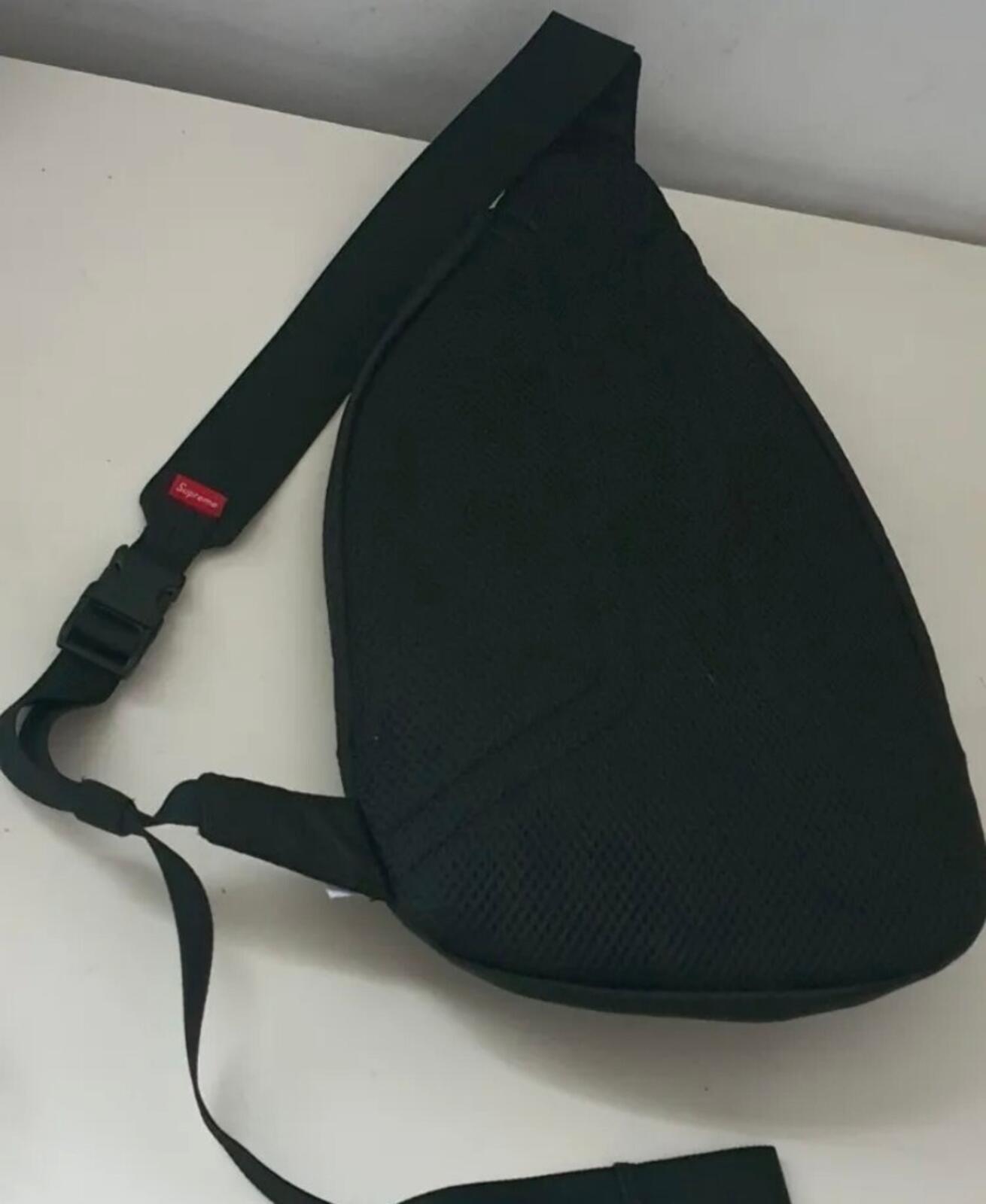 SS22 Supreme Sling Bag Black Water Resistant