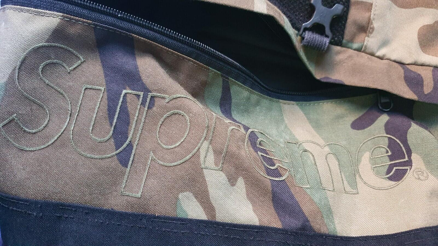 FW15 Supreme Contour Woodland Camo Backpack Signed By BLONDEY