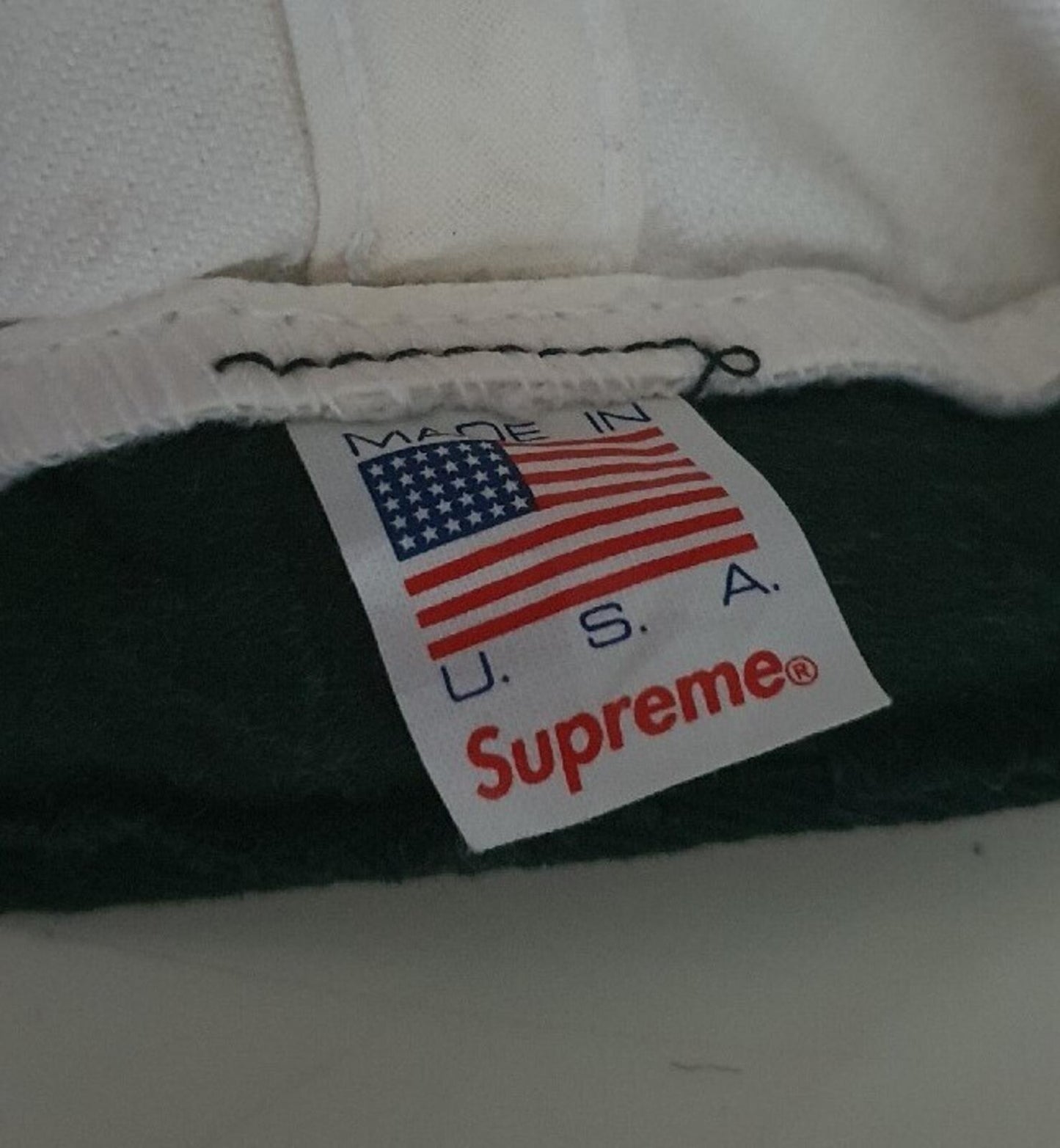 SS15 Supreme x Champion Back Arc Logo 5-panel White cap hat Rare