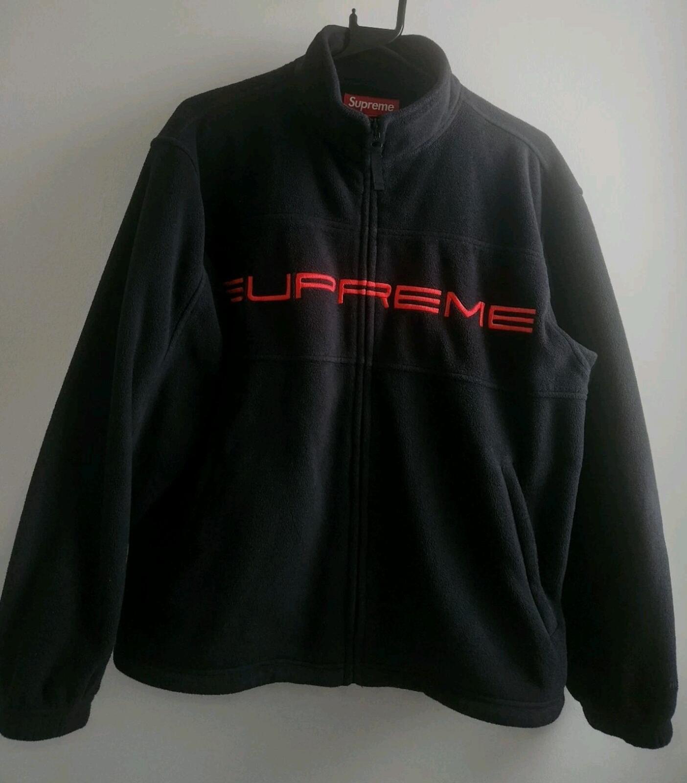 FW23 Supreme Polartec Zip jacket  size M medium black fleece top
