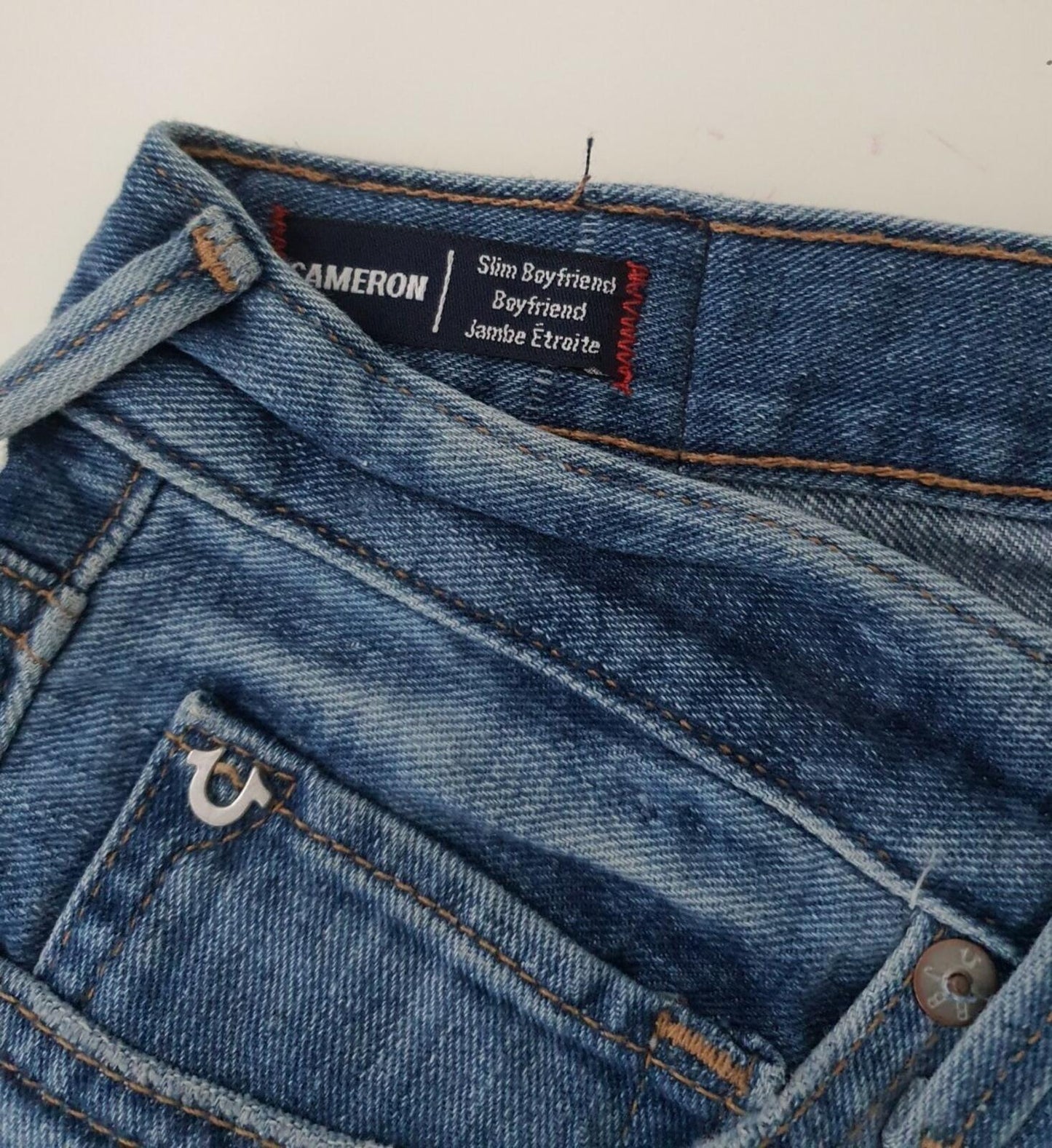 TRUE RELIGION Cameron Boyfriend Slim Jeans size 30 W34 L30 womens New With Tag