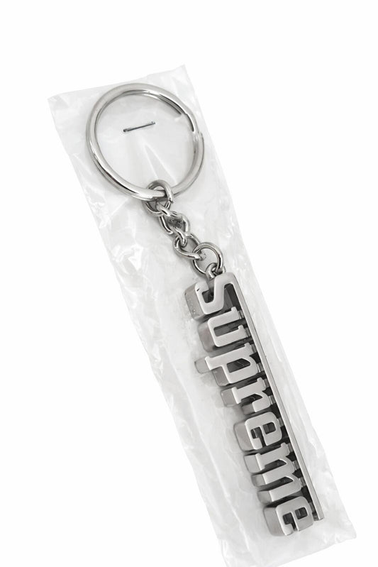 FW16 Supreme Grand Prix Keychain Silver Metal