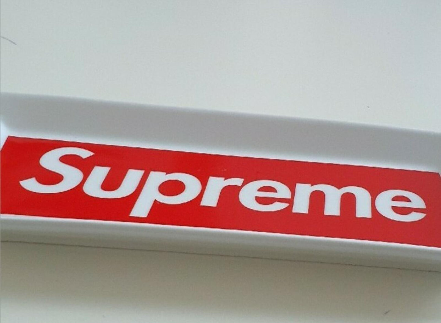 FW14 Supreme red box logo white ceramic tray ashtray Accessory Vintage 2014