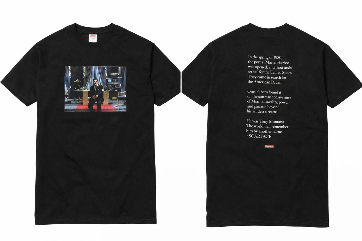 FW17 Supreme x Scarface Friend Tee Black Size M