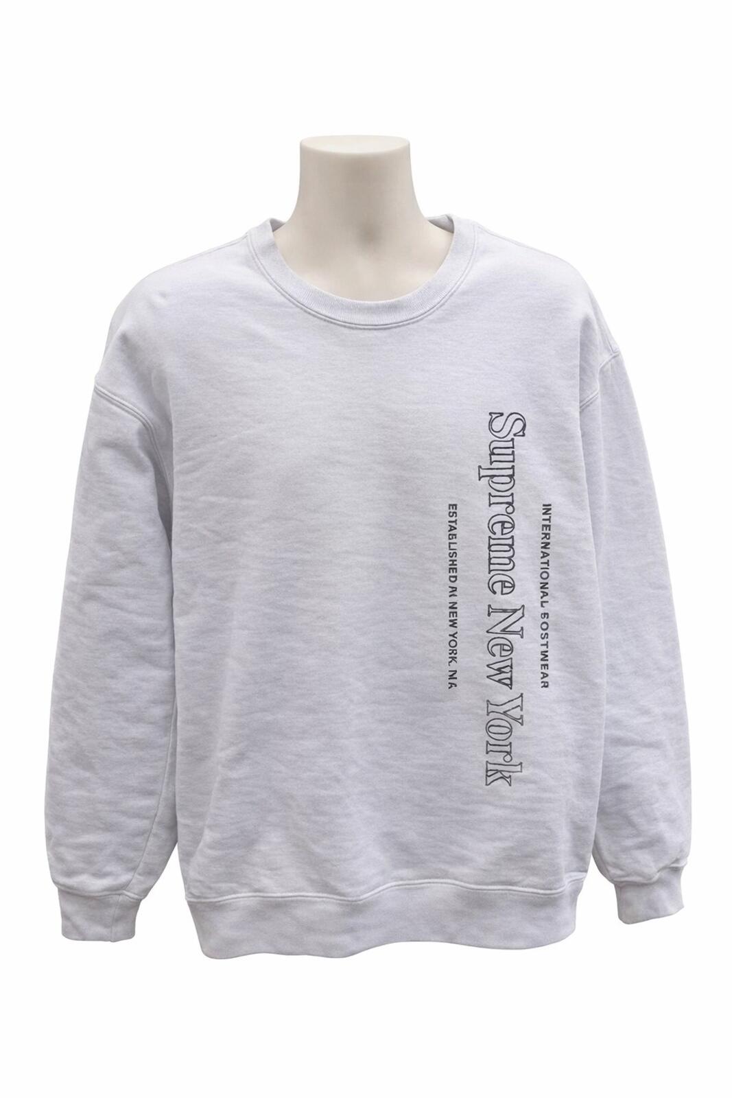 FW20 Supreme Side Logo Crewneck Weiß Größe XL