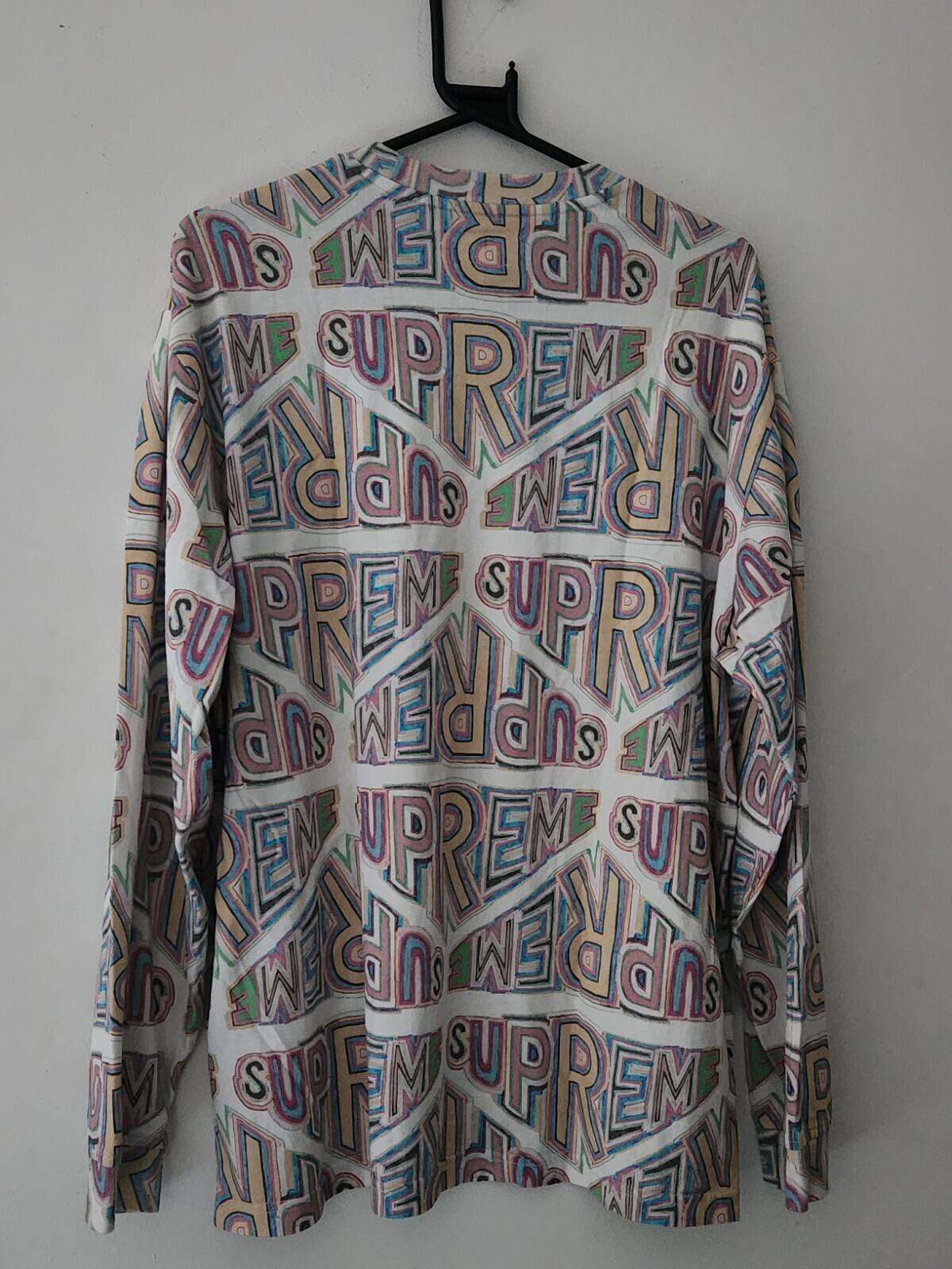 FW20 Supreme Perspective L/S Top Tee M medium White