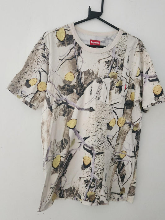 SS14 Supreme Aspen Wood Pocket Tee Talla S Pequeña camiseta de manga corta Vintage