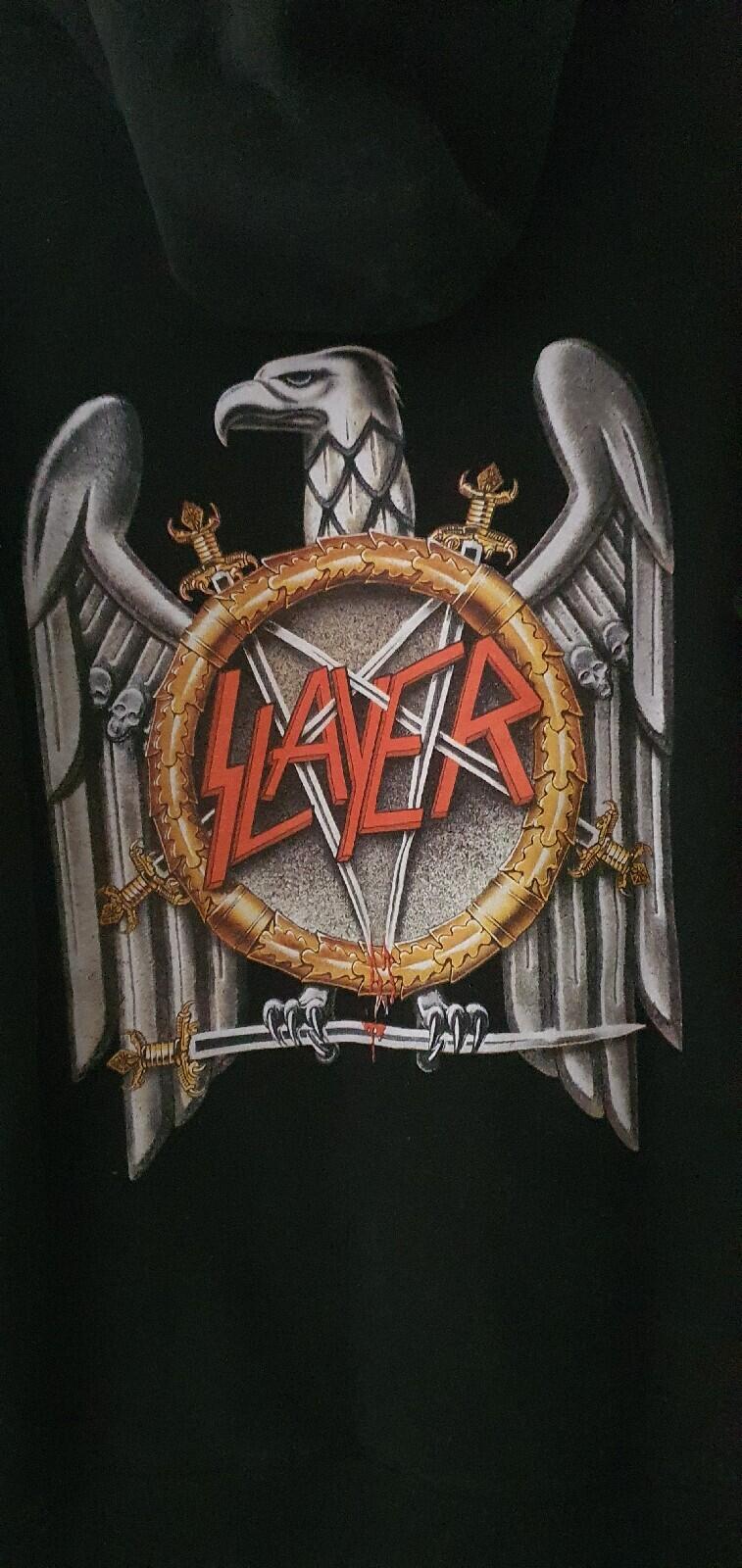 FW16 Supreme x Slayer Hooded Sweatshirt Size M Medium Black Hoodie