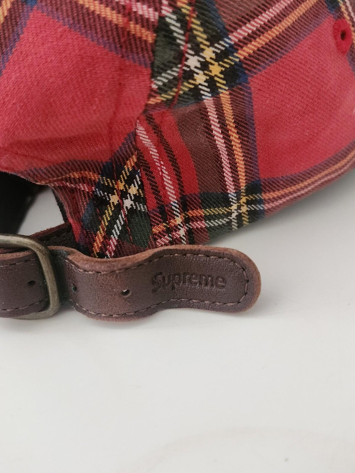 FW20 Supreme Washed Chino Twill Camp Cap Tartan