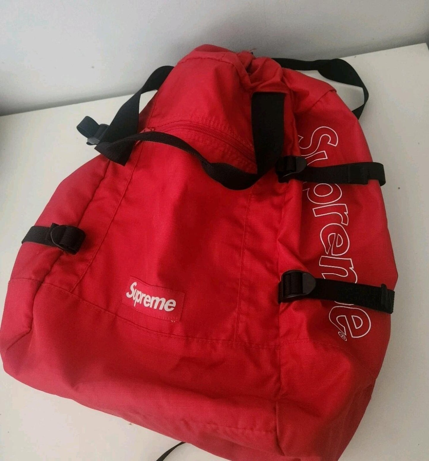 SS19 Supreme tote backpack Red bag cordura 18L nylon