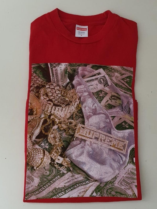 SS20 Supreme Bling red Tee size S small T-shirt