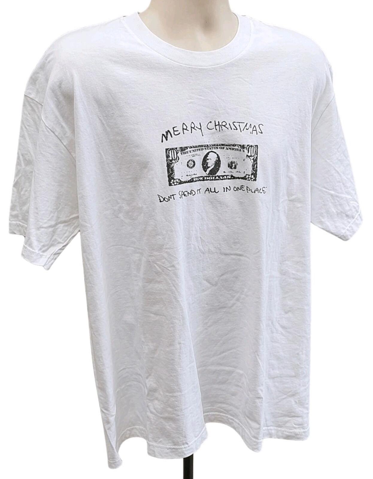 FW21 Supreme Spend It Tee White Size XL Christmas
