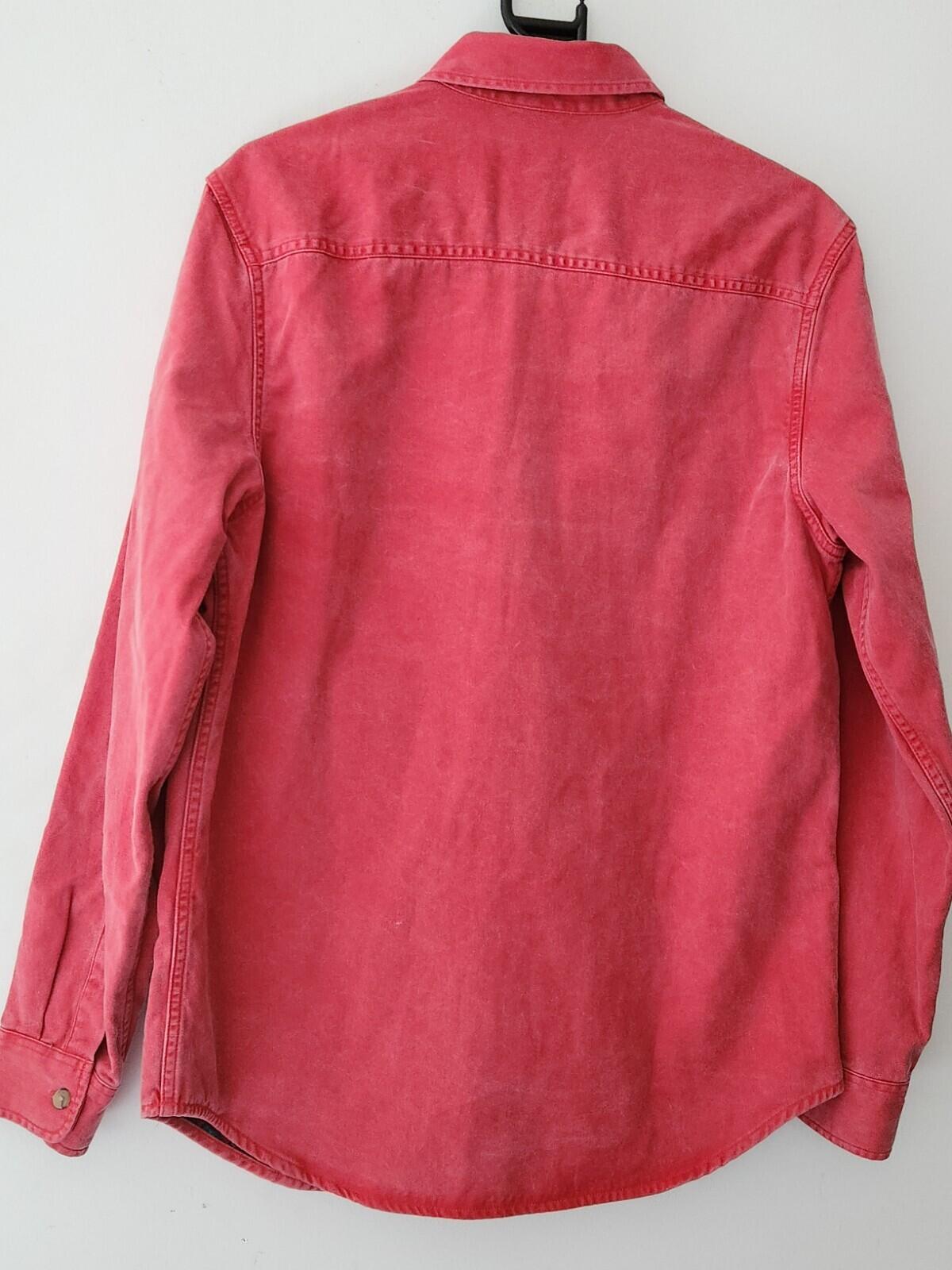 FW15 Supreme Flannel Lined Twill Shirt Size M Medium Paisley Button Up Red