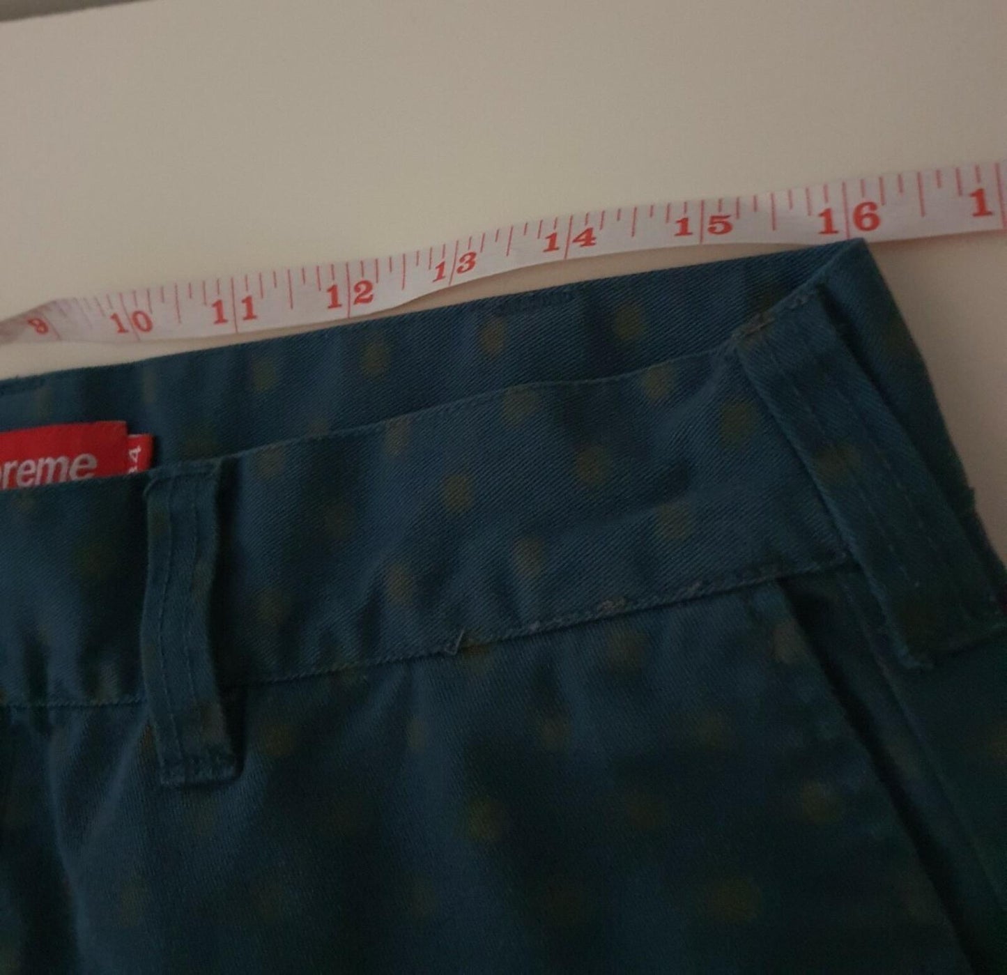 FW18 Supreme Work Pant Light Navy Polka Dot Size 32 W32 L30