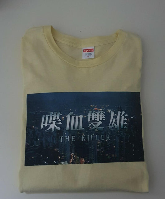 FW18 Supreme The Killer L/S Tee Hellgelbes Langarmshirt Größe M