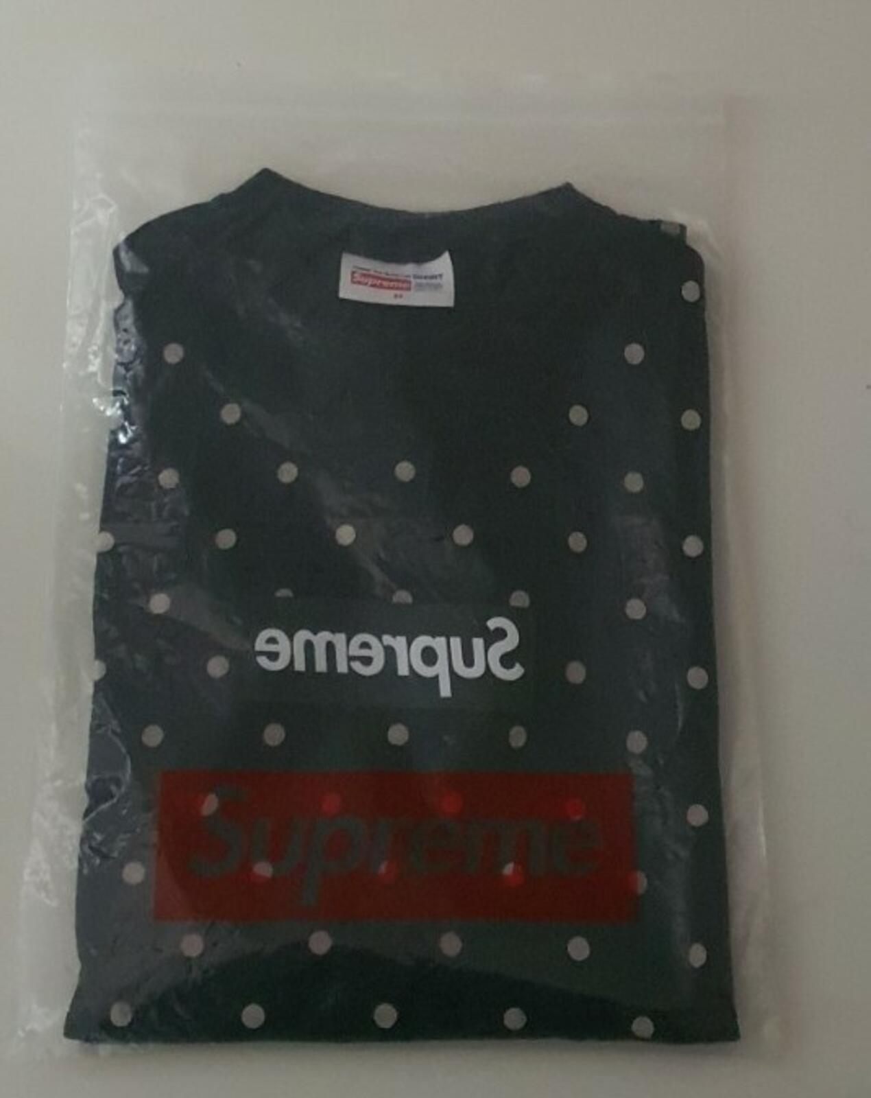 SS12 Supreme x Comme Des Garcons CDG Box Logo Polka Dot Tee black medium Vintage