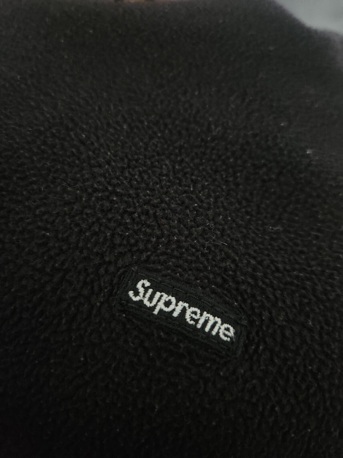 FW17 Supreme Polartec Small box logo Hooded Sweatshirt Black hoodie M fleece