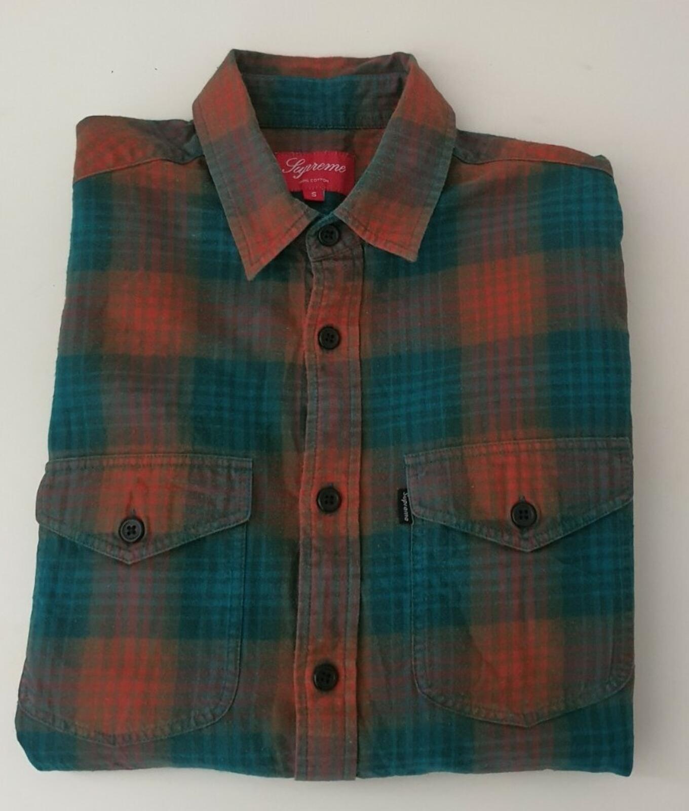 FW11 Supreme Ombre Plaid Shirt Size S