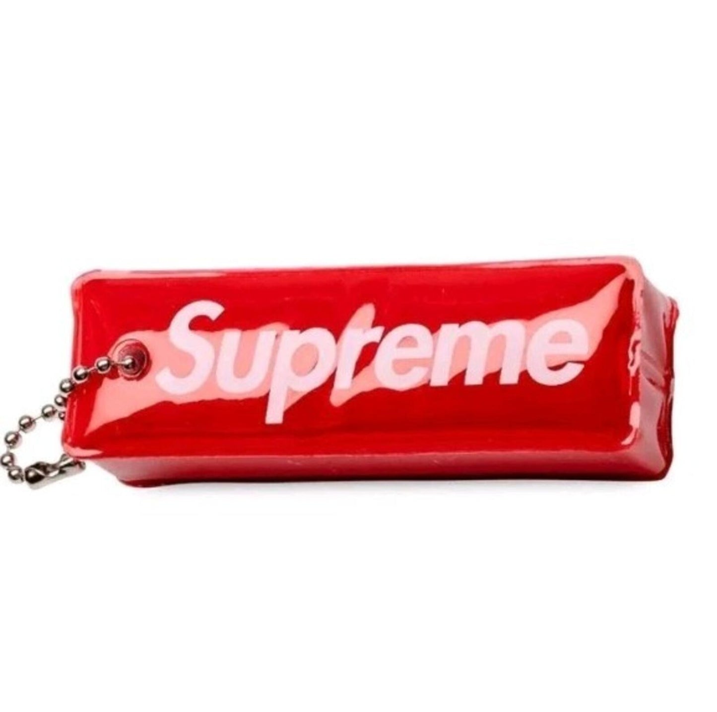 FW14 Supreme Reflective Puffy Keychain Red Accessory Keyring 2014 Vintage