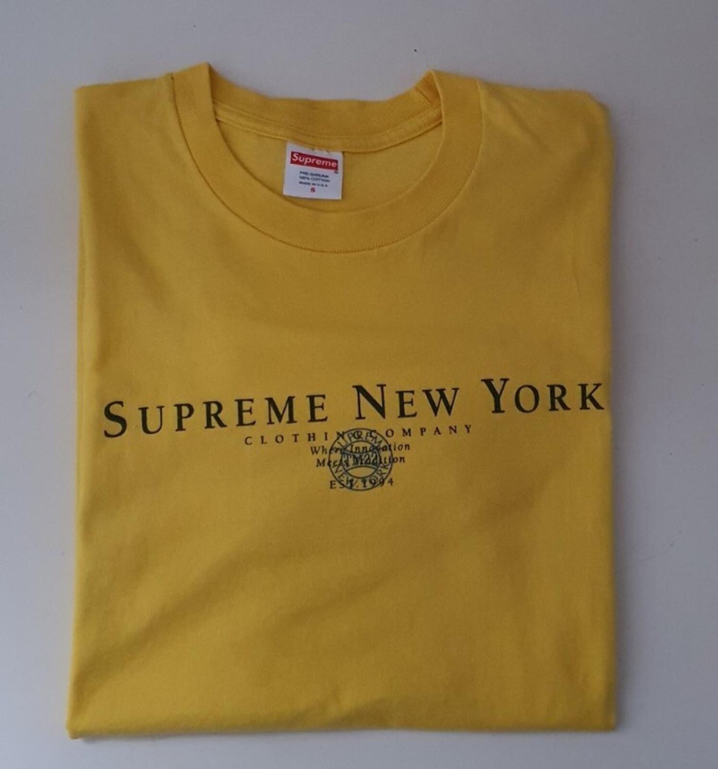 FW22 Supreme Tradition Tee Yellow Size S