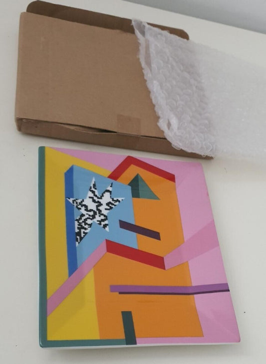 Cenicero grande multicolor de cerámica, accesorio, Supreme A. Mendini Milano SS16
