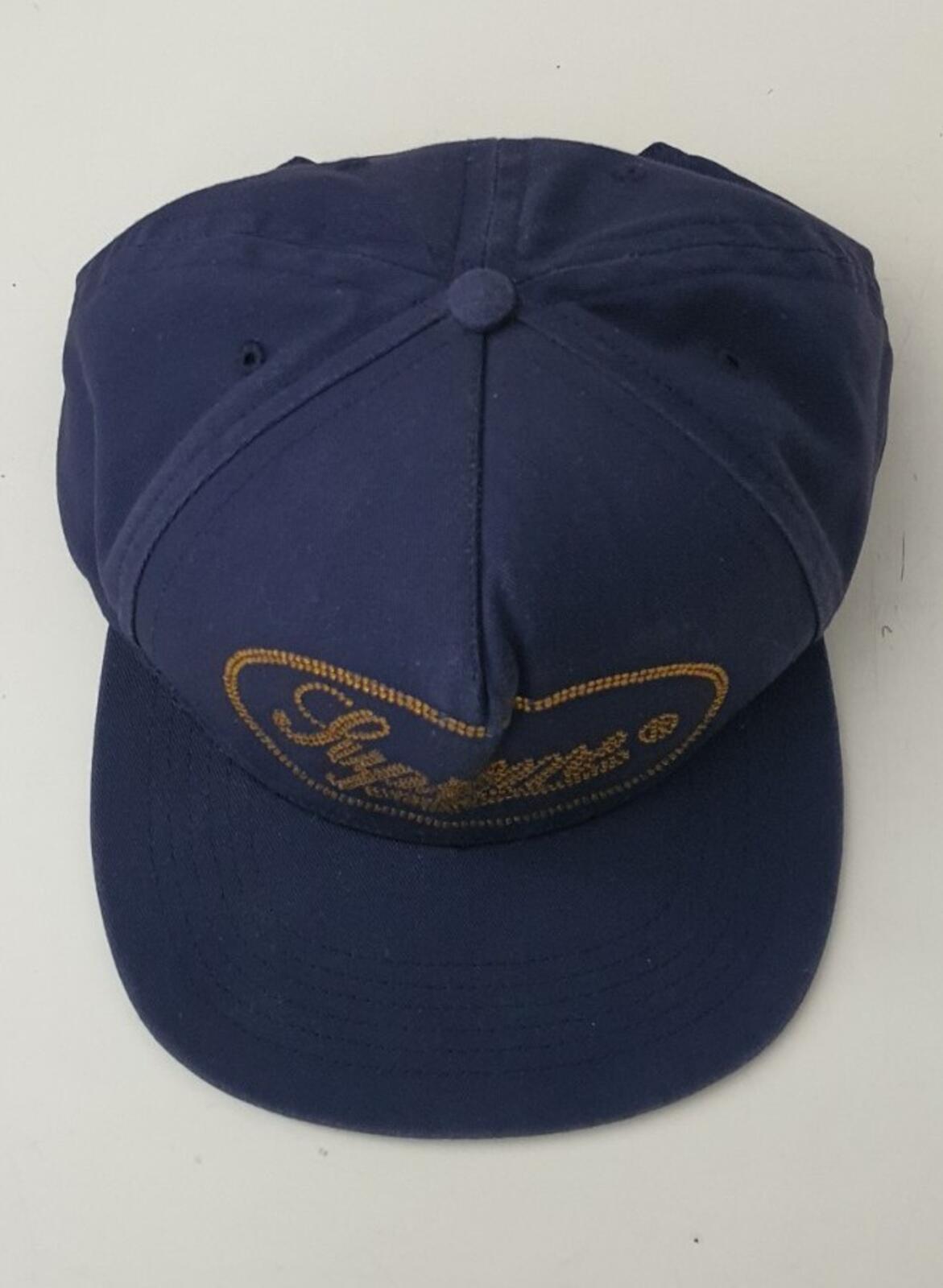 FW17 Supreme Studded Script Logo 5-Panel-Cap Blau Cap Navy