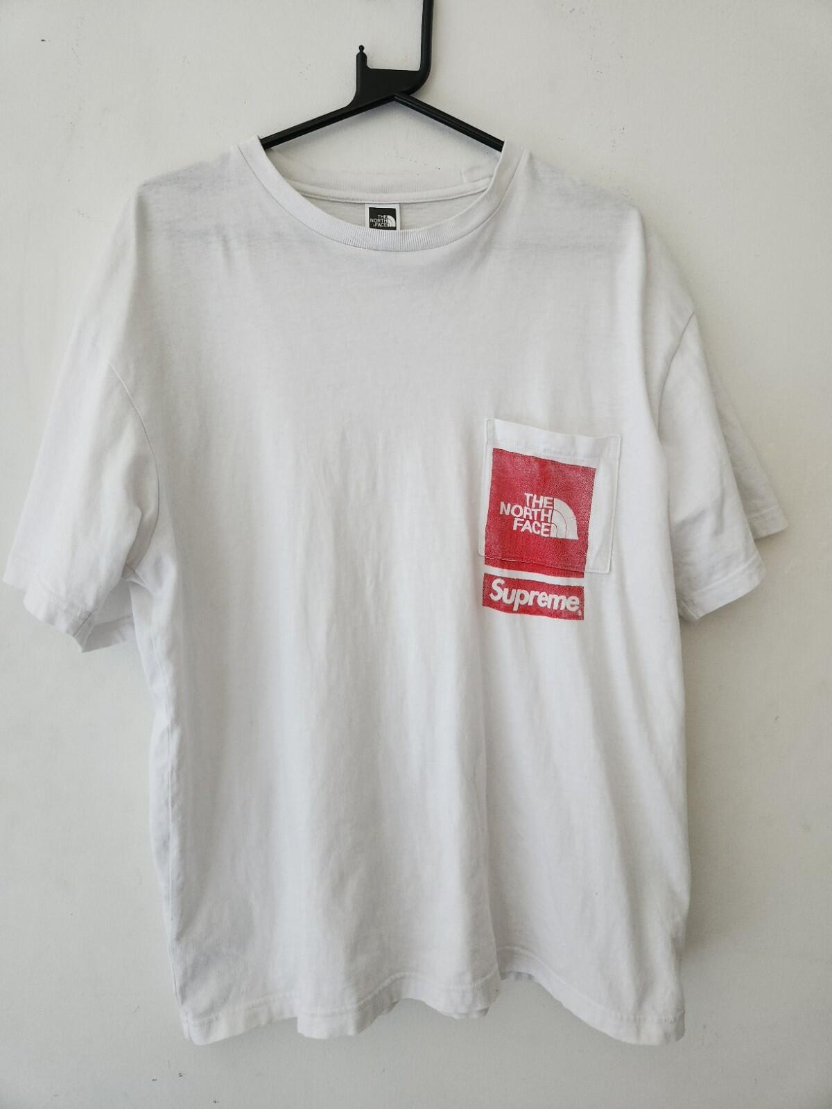 SS23 Supreme x The North Face Printed Pocket Tee White Size M