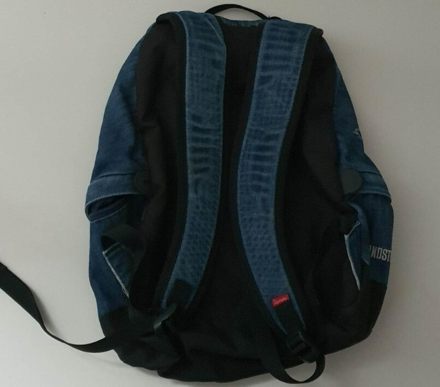 SS15 Supreme x The North Face Denim Day Pack Rucksack Blau