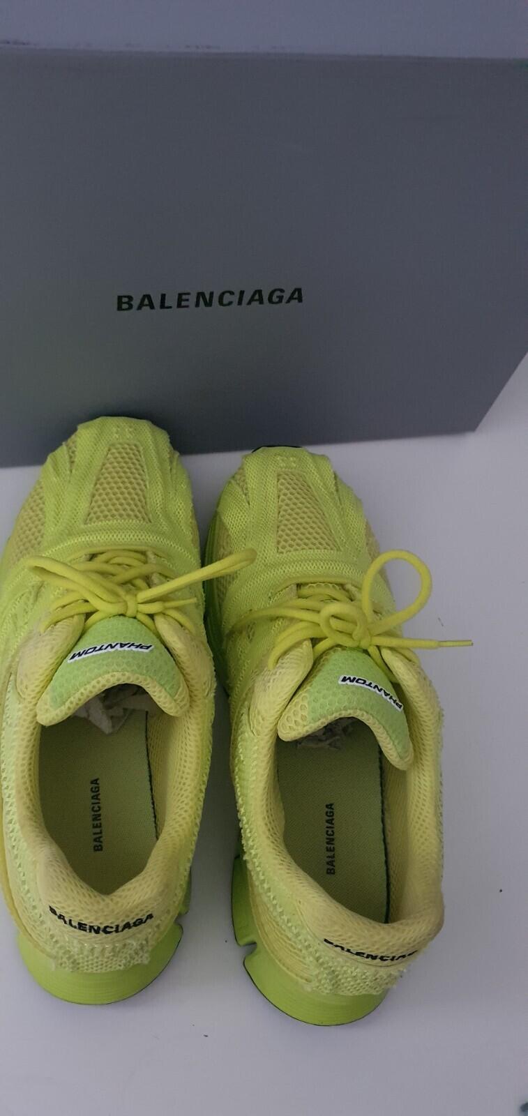 £525 BALENCIAGA Phantom Sneaker Lime And Black UK 10 US 11 EUR 44 trainers Mesh