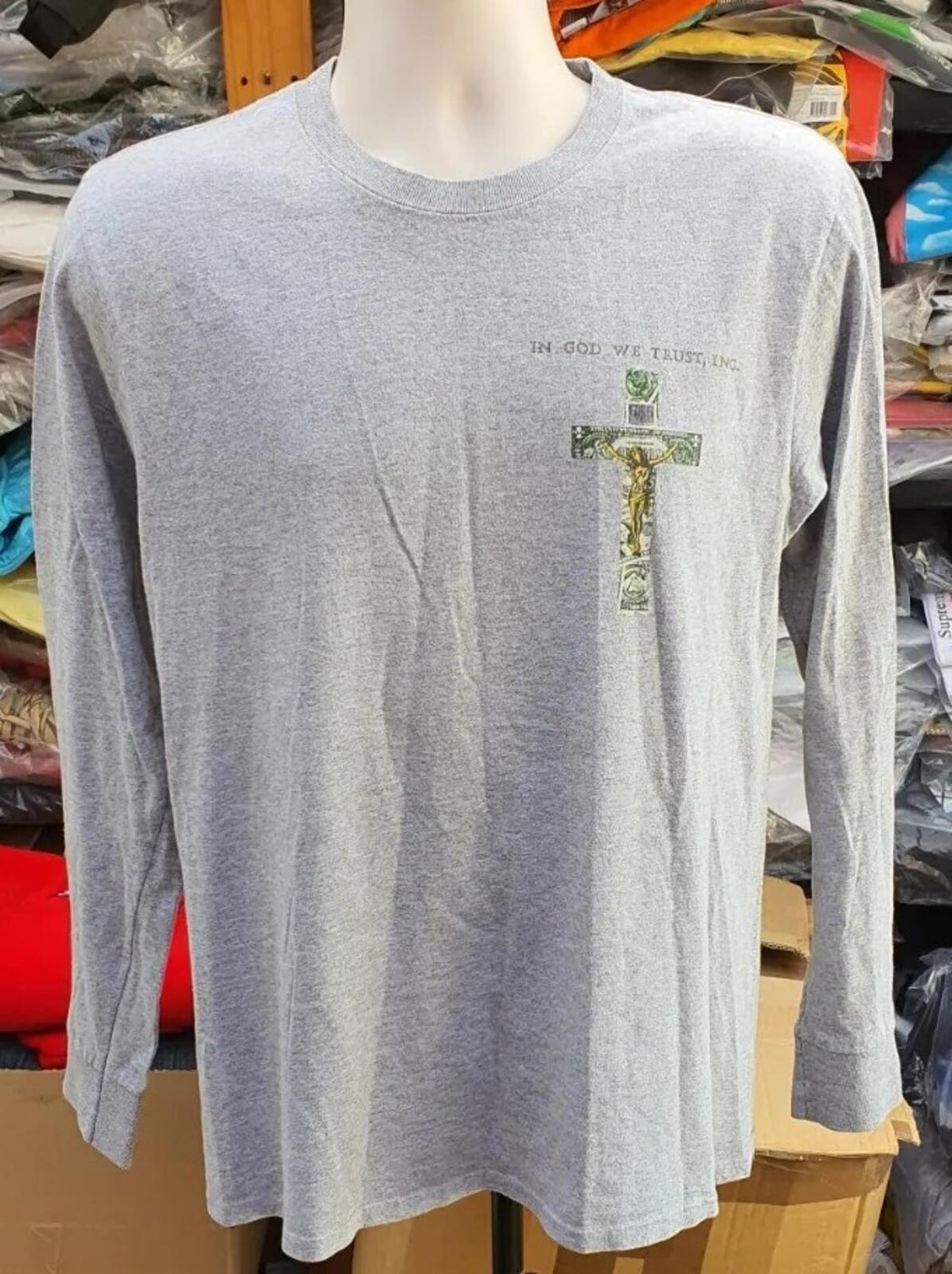 SS14 Supreme x Dead Kennedys L/S Tee Heather Grey Größe M
