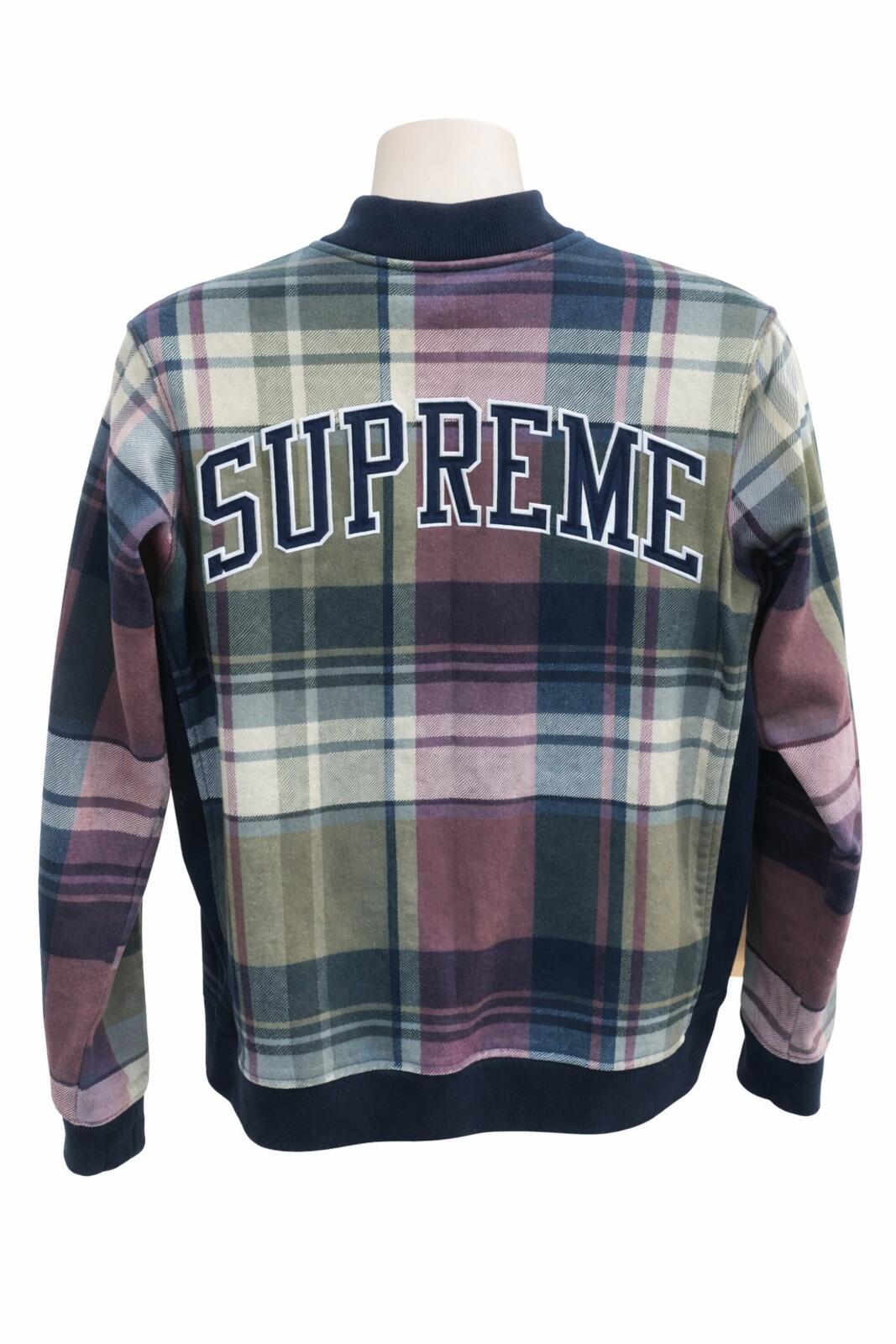 FW14 Supreme Plaid Varsity Jacket Size M