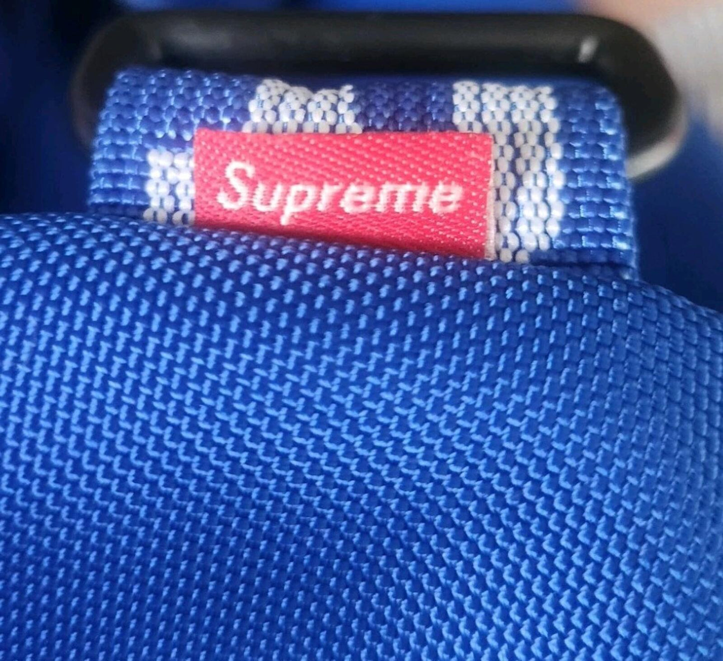 SS18 Supreme large duffle bag royal cordura fabric blue duffel ripstop nylon