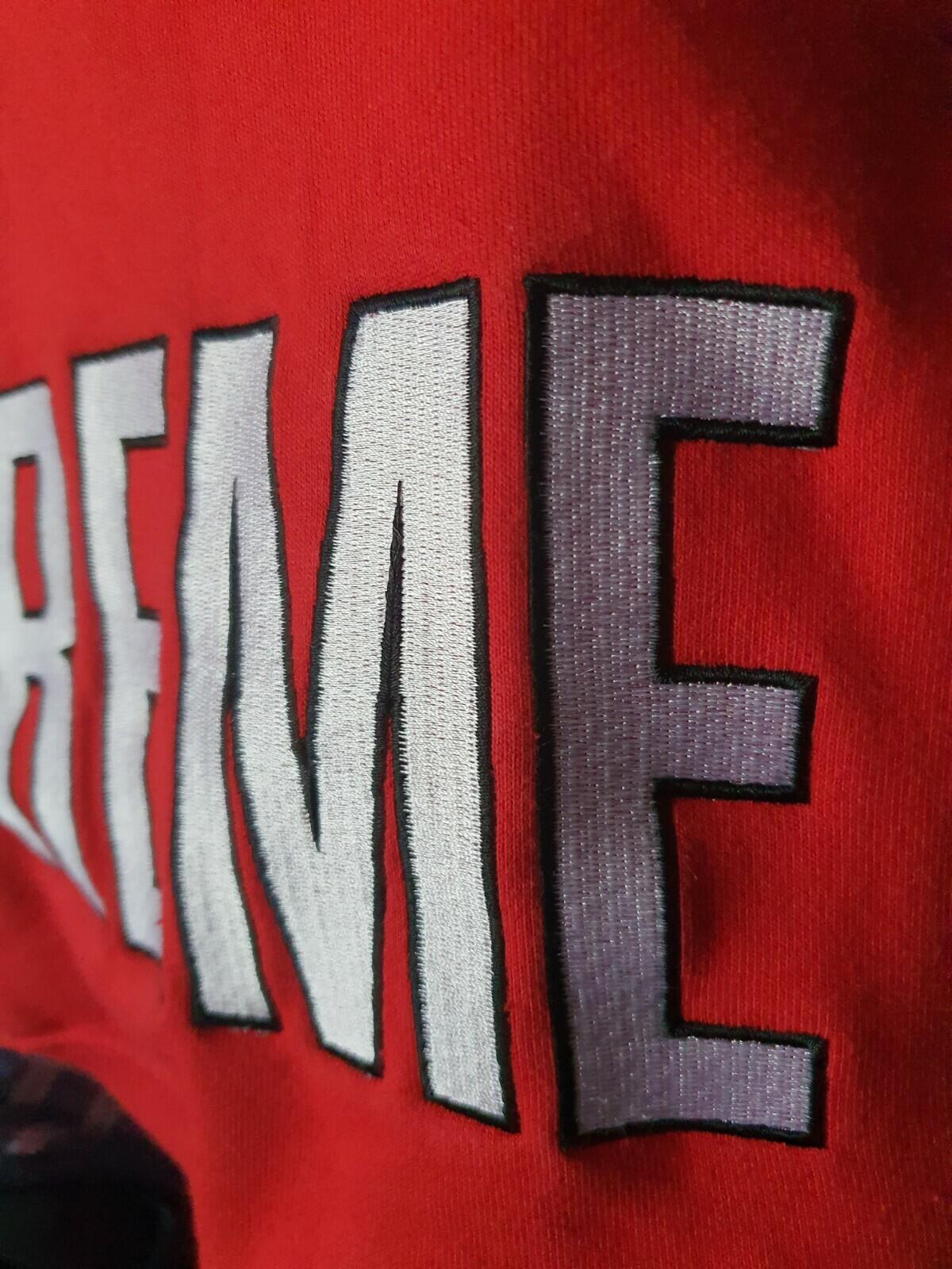 SS14 Supreme x Champion Red Hooded Sweatshirt  Size M