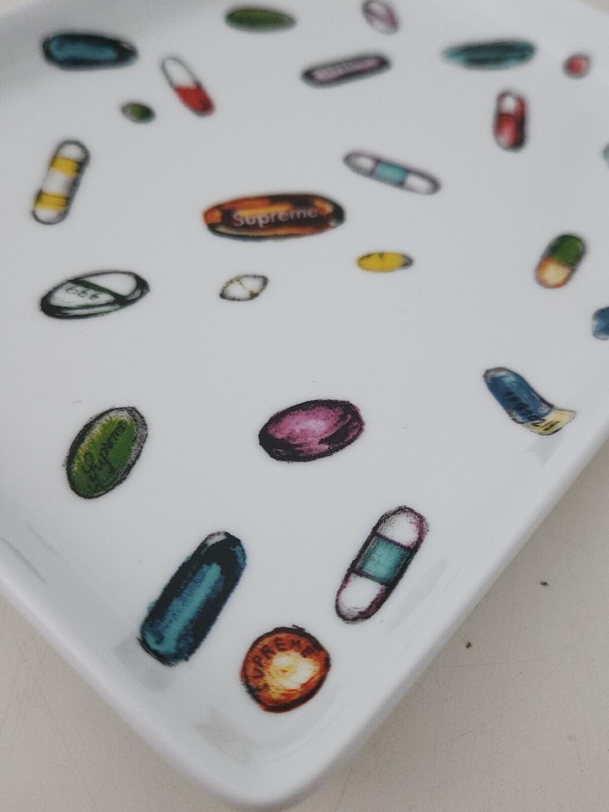 SS17 Supreme Pills ceramic tray ashtray white