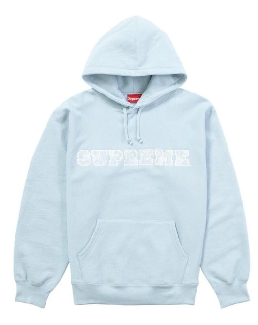 Sudadera con capucha Supreme Lace SS22 azul claro, talla XL